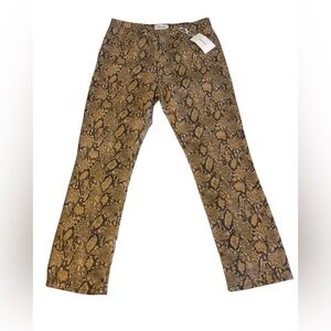 Frame Denim Snake Print Straight Leg Jeans